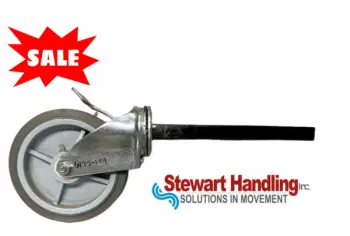 BestFlex 8" x 1.5" Caster With Brake Stem 12"T x 1"W. Bolt Whole at 6"Part #6173-129 Discontinued